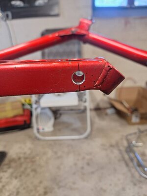 Löcher für die Druckhebel