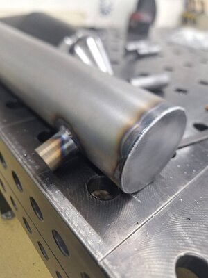 Endrohr eingeschweißt